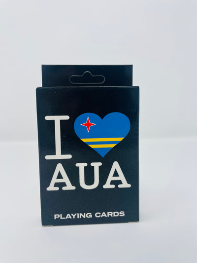 PLAYING CARDS I HEART AUA BLK