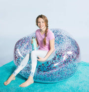 INFLATABLE CHAIR CONFETTI BLUE
