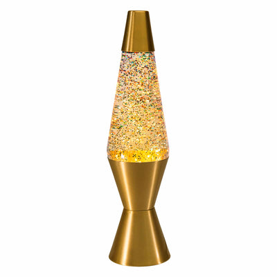 14.5 LAVA LAMP RAINBOW GLITTER CLEAR/GOLD