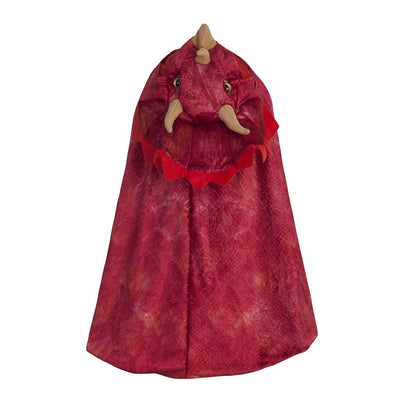 TRICERATOPS HOODED CAPE RED 4/6