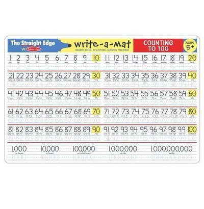 Counting to 100 Write-A-Mat
