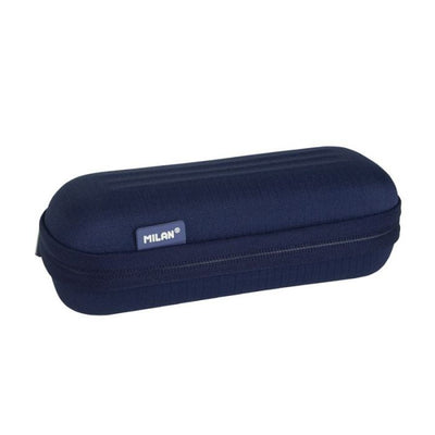 OVAL PENCIL CASE -NAVY BLUE