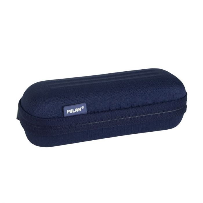 OVAL PENCIL CASE -NAVY BLUE