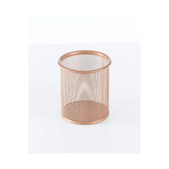 ROSEGOLD WIREMESH PEN POT