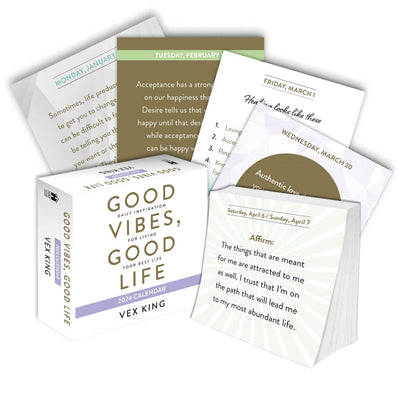 2024 CALENDAR GOOD VIBES, GOOD LIFE DAY-TO-DAY