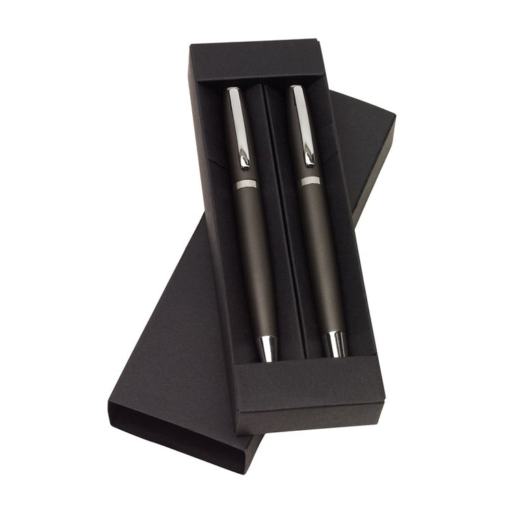 PENNEN SET GRIJS BALPEN/ROLLER
