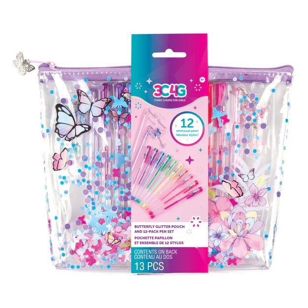 3C4G BUTTERFLY GLITTER POUCH &