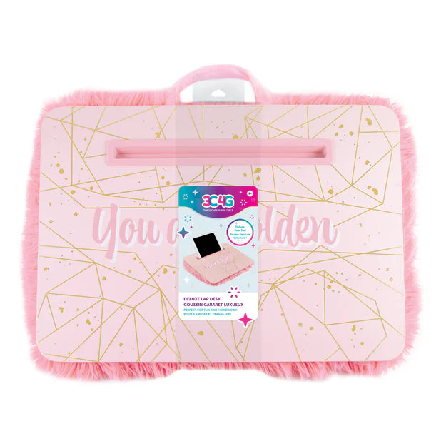 3C4G PINK&GOLD DLX FUR LAPDESK