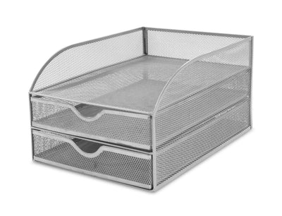 SILVER WIREMESH 2DRWR P.SORTER
