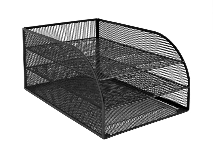 BLACK WIREMESH 3TIER TRAY ASMB