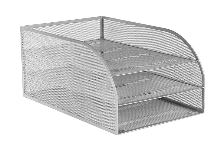 SILVER WIREMESH 3TIER TRAY ASM