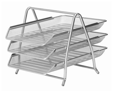 SILVER WIREMESH 3 TIER TRAY