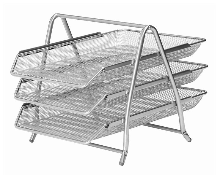 SILVER WIREMESH 3 TIER TRAY
