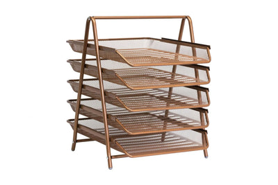RGOLD WIREMESH 5TIER LETTER TR