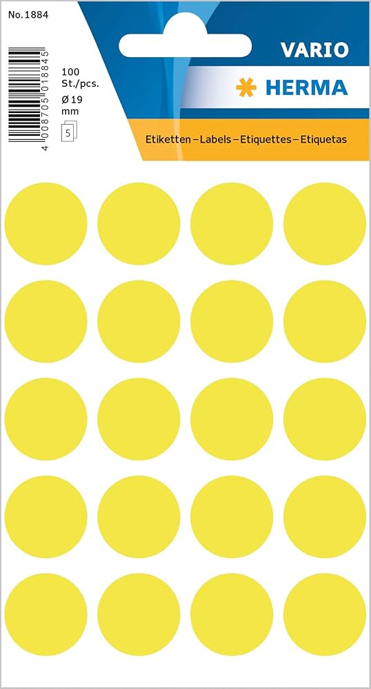 STICKER VARIO DOTS N.YELLOW 19