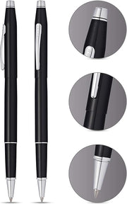 Cross Classic Century Black Lacquer Ballpoint and Rollerball Gift Set