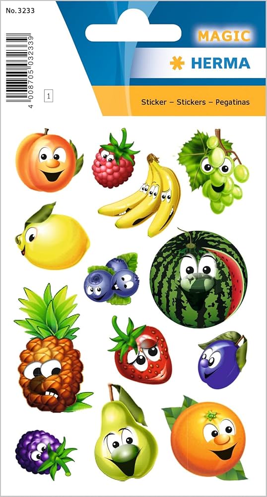 STICKER MAGIC FRUITS MOVING EYES