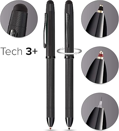 Cross Tech3+ Brushed Black PVD Multifunction Pen