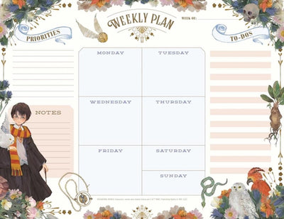 HARRY POTTER FLORAL FANTASY WEEKLY PLANNER NOTEPAD