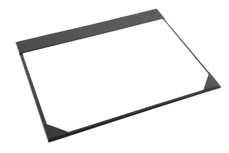 BLACK FAUX LEATHER DESK MAT A3