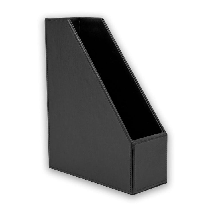 BLACK FAUX LEATHER FILE HOLDER