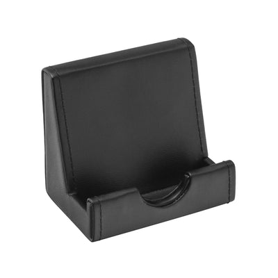 BLACK FAUX LEATHER PHONE HLDER