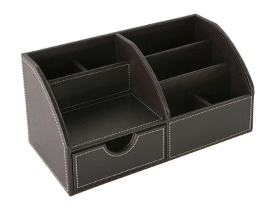 BRWN FX LEATHER DESK ORGANISER