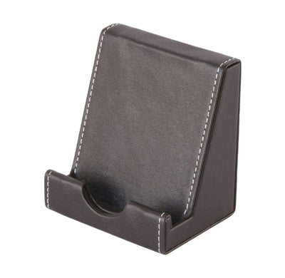 BROWN FAUX LEATHER PHONE HLDER