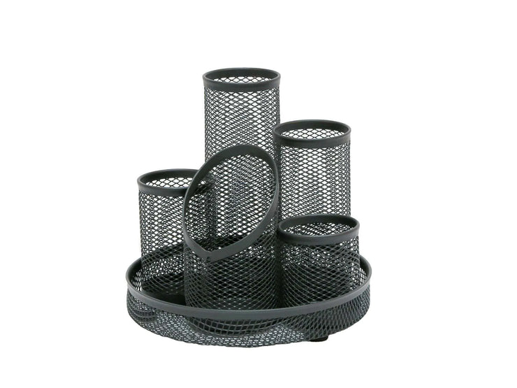 GRAPHITE WIREMESH 5TUB PEN POT