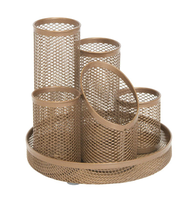 RGOLD WIREMESH 5 TUBE PEN POT