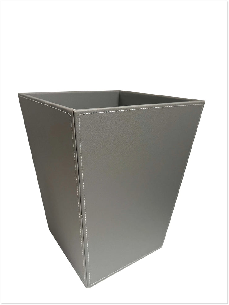 GREY FAUX LEATHER BOX FILE