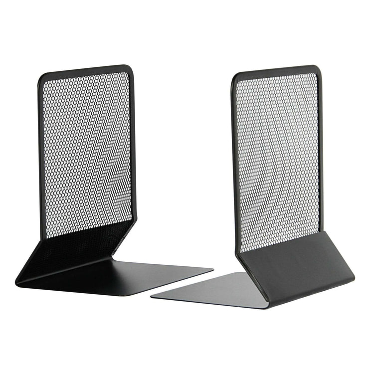BLACK WIREMESH BOOKENDS MED