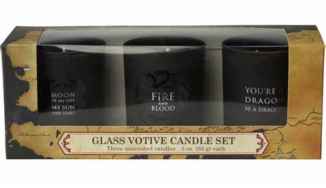 GAME OF THRONES GLASS VOTIVE CANDLE SET/3
