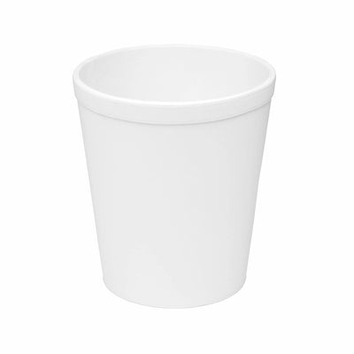 WHITE FAUX LEATHER WASTE BIN