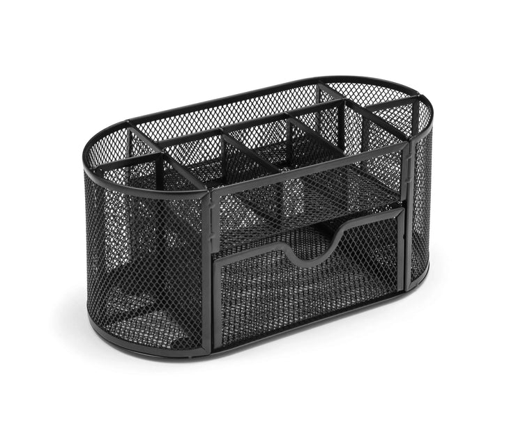 BLCK WIREMESH DESK ORGANISER L