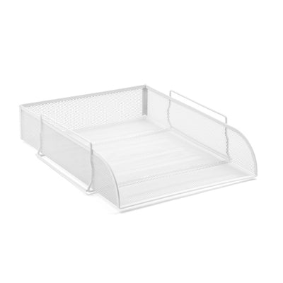 WHITE WIREMESH LETTER TRAY