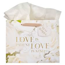 GIFT BAG LARGE LANDSCAPE MR & MRS LOVE 1 COR. 13:4