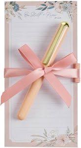 MAGNETIC SHOPPING LIST WITH PEN BE STILL PINK/BUE FLORAL