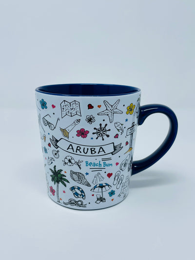 MUG 16OZ CAMPER DOODLE