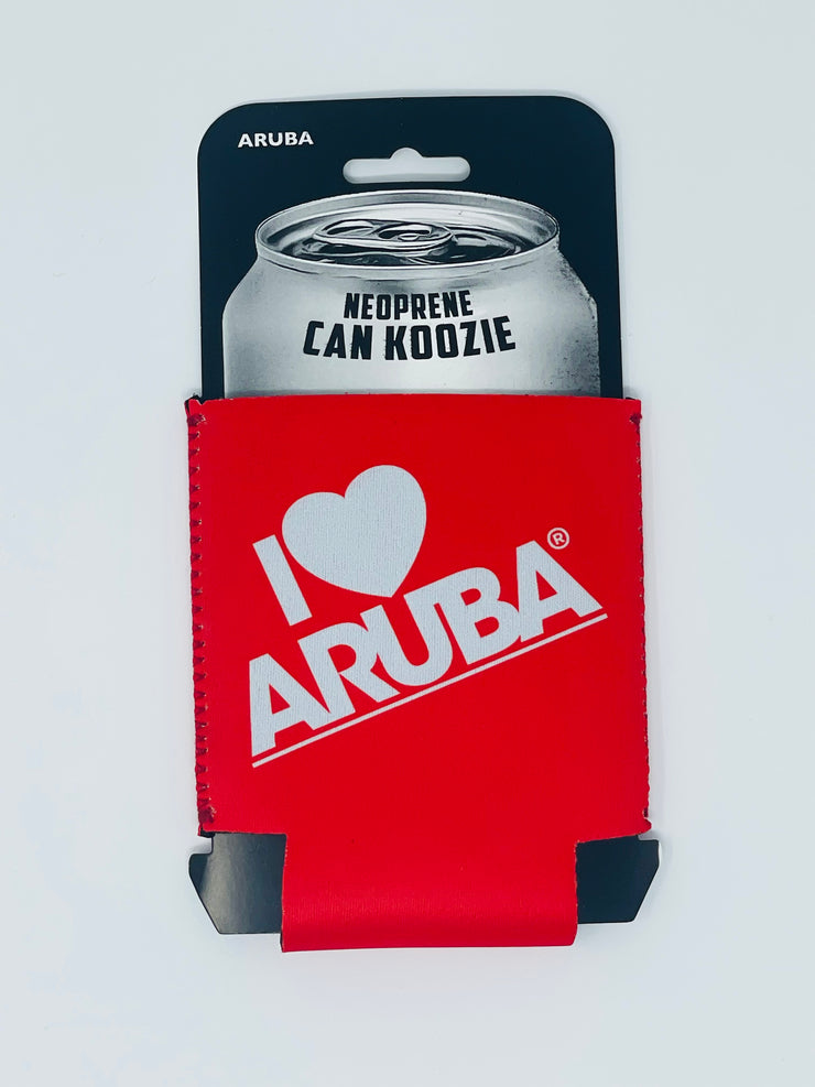 NEOPRENE CAN COZY I HEART ARUBA