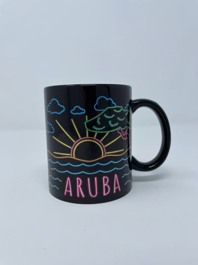 MUG 11OZ METL DSGN LIQUID NEON