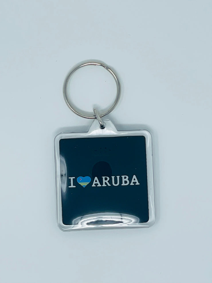 KEYCHAIN ACRYLIC SQ 2x2" I FLAG AUA BLACK