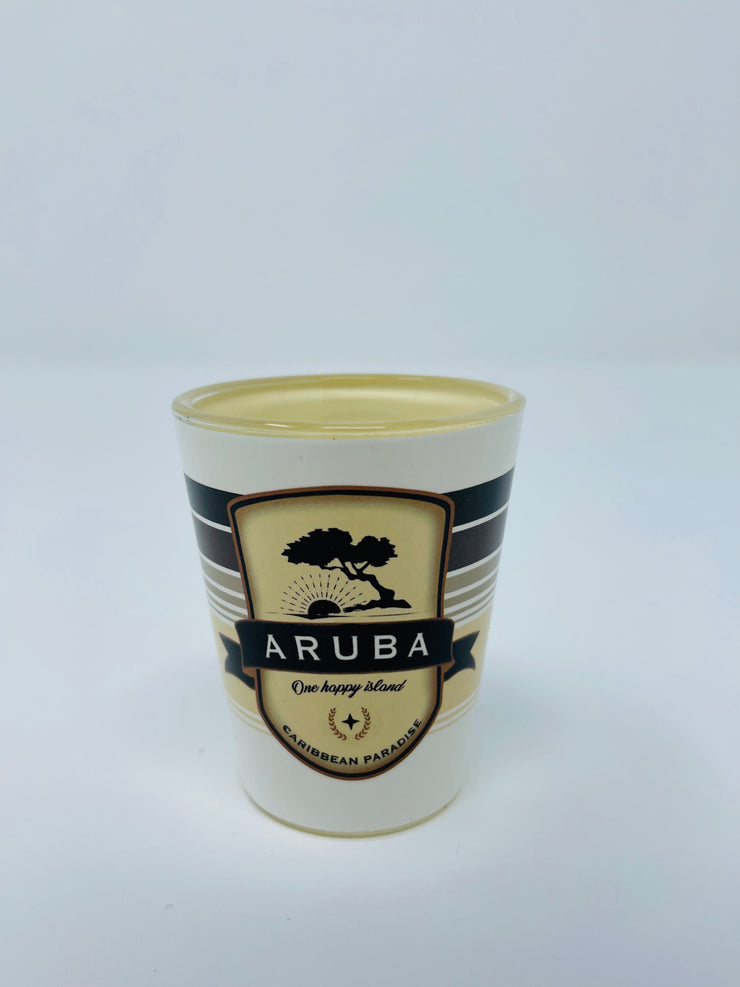 SHOT GLASS RETRO BADGE CREAM