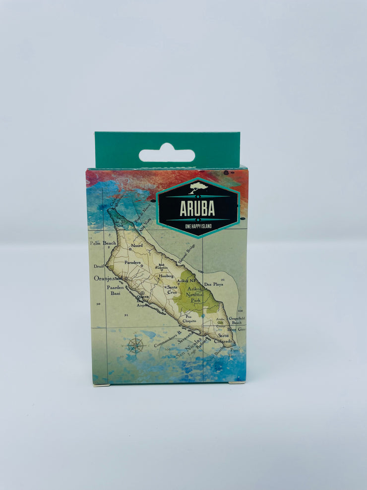 PLAYING CARDS ARUBA MAP