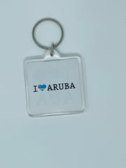 KEYCHAIN ACRYLIC SQ 2x2" I FLAG AUA WHITE