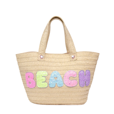 BEACH STRAW TOTE NAT