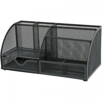 GRAPHITE WIREMESH DESK ORG.LRG
