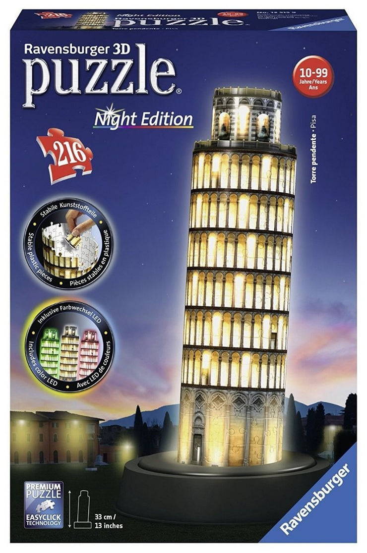 Ravensburger 3D Puzzle Tower of Pisa Night Edition