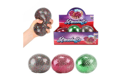 GROTE ANTI STRESS BAL GLITTER