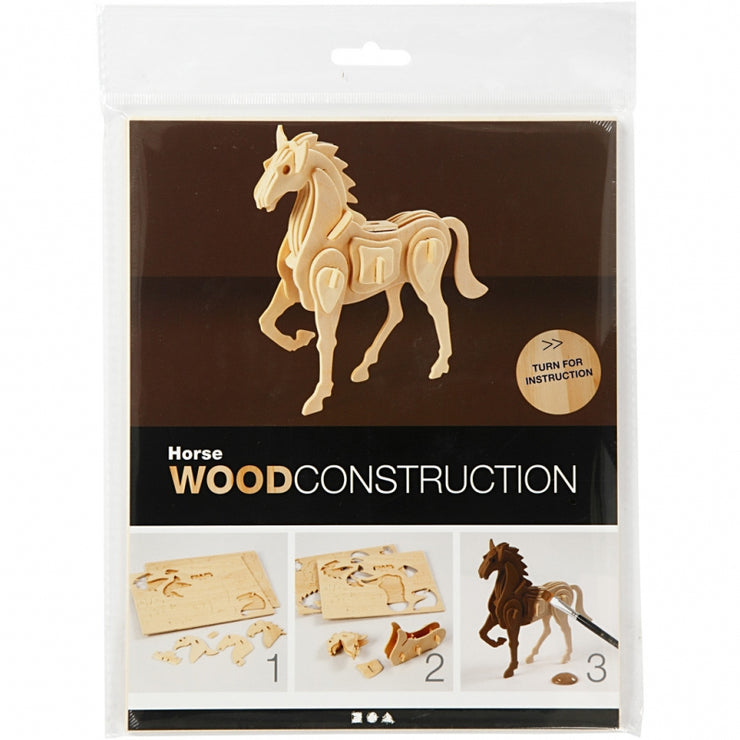 3D PUZZEL CONSTRUCTIE FOAM PAARD SIZE S